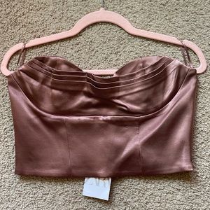 Strapless corset style crop top